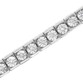 Diamond Accent Sterling Silver Tennis Bracelet