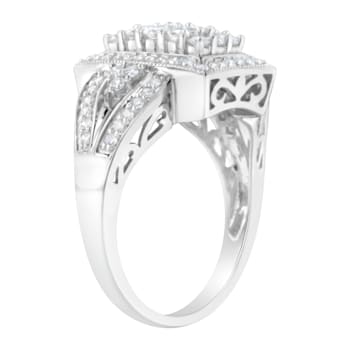 10K White Gold 1.0ctw Diamond Rectangular Cushion Ring (H-I Color,
SI2-I1 Clarity)