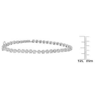 14K White Gold 2.0ctw Round Diamond Bracelet