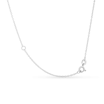 Sterling Silver 1/2 Cttw Diamond Bezel 18" Pendant Necklace (I-J
Color, I2-I3 Clarity)