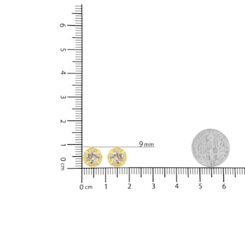 14K Yellow Gold Over Sterling Silver 1-1/2ctw Round Diamond Solitaire
Stud Earrings