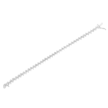 Sterling Silver 1/2ct TDW Rose-Cut Diamond Tennis Bracelet (I-J,
I3-Promo) - 7"