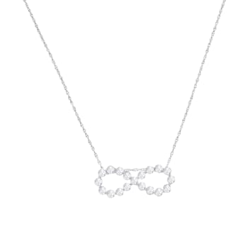 0.25ctw Diamond Infinity Sterling Silver Necklace