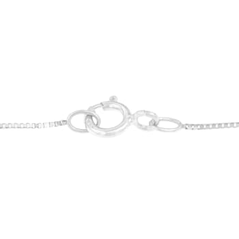 10k White Gold 1/3ctw Mixed Cut Diamond Double Triangle 18" Pendant w\chain