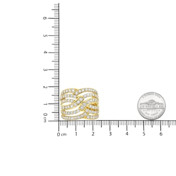3.00ctw Diamond Multi-Row Bypass 10K Yellow Gold Ring