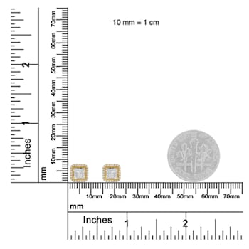 10K Yellow Gold Diamond Stud Earrings 1/2ctw