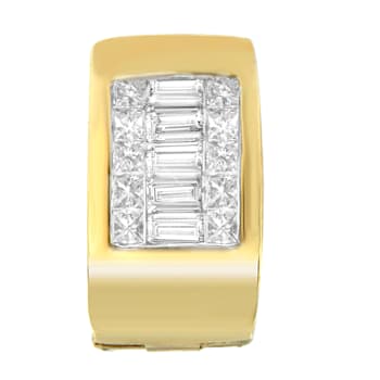 14K Yellow Gold 1/2ctw Diamond Huggie Earrings