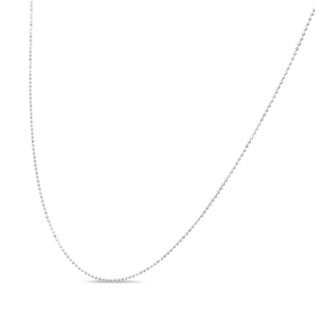 Sterling Silver 0.7mm Slim and Dainty Unisex 18" Inch Ball Bead
Chain Necklace
