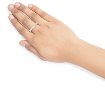 14K Yellow Gold 3.0ctw Princess-cut Diamond Eternity Band Ring