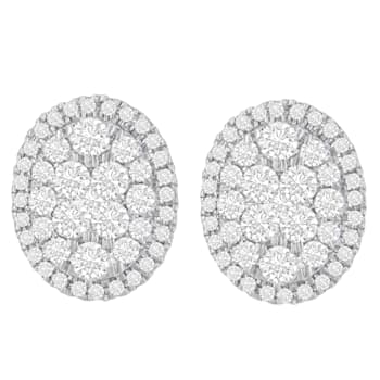 14K Yellow Gold 1 3/4ctw Round Cut Diamond Earrings