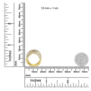 10K Yellow Gold Diamond Bypass Ring (1 5/8ctw, H-I Color, SI2-I1 Clarity)