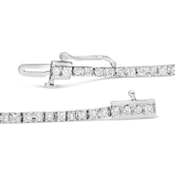 2.00ctw Round White Diamond 10K White Gold Tennis Bracelet