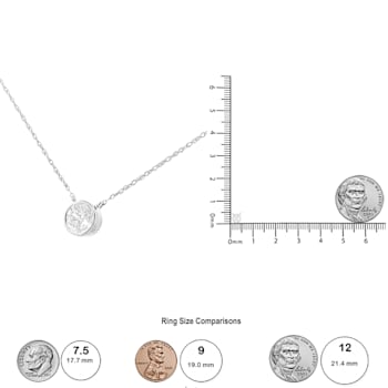 10K White Gold AGS Certified 1/5ctw Diamond Solitaire 16-18"
Necklace (H-I Color, SI1-SI2 Clarity)