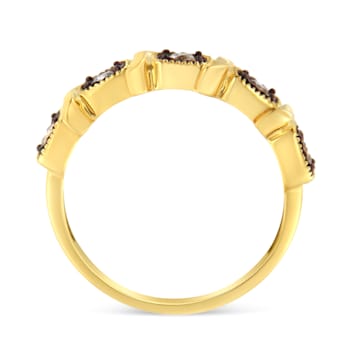 10K Yellow Gold Over Sterling Silver Miracle-Set Diamond Ring(1/4ctw,
J-K Color, I2-I3 Clarity)