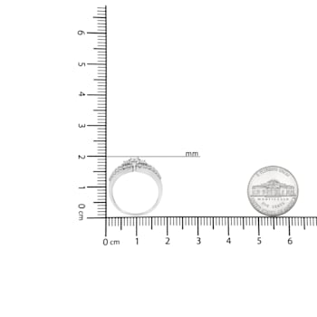 10K White Gold 1/2ctw Round Diamond Three Stone Split Shank Ring (H-I
Color, SI1-SI2 Clarity)