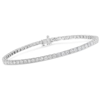 IGI Certified 7.0 Cttw Diamond 14K White Gold Classic 7” Tennis Bracelet
(H-I Color, I1-I2 Clarity)