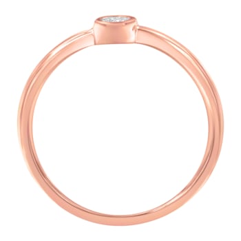 14K Rose Gold Over Sterling Silver Miracle Set Diamond Ring (1/20 Cttw,
J-K Color, I1-I2 Clarity)
