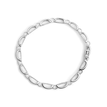 14K White Gold 1.00 Cttw Princess-Cut Diamond Link Bracelet (I-J Color,
I1-I2 Clarity) - Size 7"