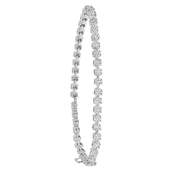 14K White Gold 2.0ctw Round Diamond Bracelet
