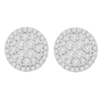 10K Yellow Gold Round Cut Diamond Earrings 1.5ctw