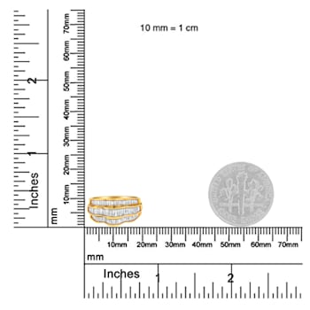 14K Yellow Gold Diamond Multi-Row Band Ring (1 1/4ctw, H-I Color,
SI1-SI2 Clarity)