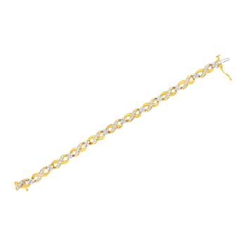 10K Yellow Gold 1.0ctw Round-Cut Diamond Infinite Love Bracelet