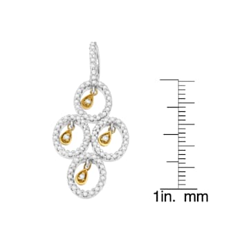 14K Two- Toned Gold 2/5ctw Round Diamond Pendant With Chain (H-I, I1-I2)