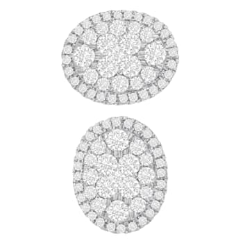 14K Yellow Gold 1 3/4ctw Round Cut Diamond Earrings