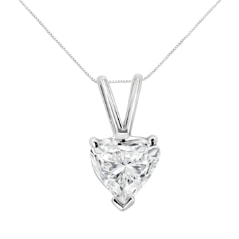 14K White Gold 1/2ctw Heart Shaped Lab Grown Diamond Pendant w\chain
18"(F-G Color, VS2-SI1 Clarity)