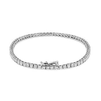 14K White Gold 3.0 Cttw Lab Grown Diamond 7.25" Classic Tennis
Bracelet (F-G Color, VS2-SI1 Clarity)