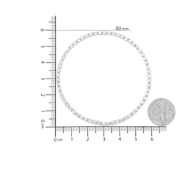 Sterling Silver 5.0ctw Round Diamond Open Circle Hoop Necklace (I-J
Color, I2-I3 Clarity)