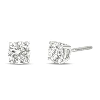 14K White Gold 1.0ctw Round Brilliant Cut Lab Grown White Diamond
Classic Solitaire Stud Earrings