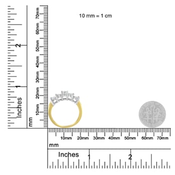 14K Yellow Gold 5 Stone Diamond Ring (1 cttw, H-I Color, SI1-SI2 Clarity)