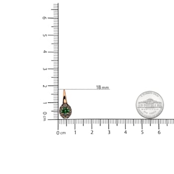 18K Two-Tone Gold Round Tsavorite and Round Brown Diamonds Halo Drop
Hoop Earrings