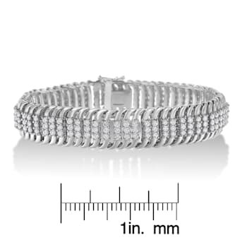 14K White Gold 5.0ctw Round Brilliant Cut Diamond 7" S Wave
Serpentine Tennis Bracelet