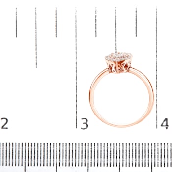 10K Rose Gold 3/8ctw Round-Cut Diamond Pear Promise Ring (I-J Color,
I2-I3 Clarity)