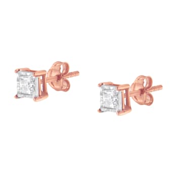 14K Rose Gold Over Sterling Silver 1/2ctw Diamond Solitaire
Miracle-Plate Stud Earrings