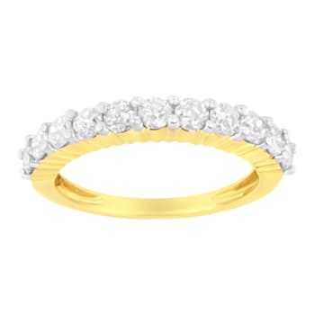 10K Yellow Gold IGI Certified 1.0ctw Diamond Band Ring (J-K Color, I1-I2 Clarity)