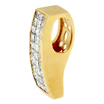 14K Yellow Gold Princess-Cut Diamond Pillar Pendant w\chain(1 5/8ctw,
H-I Color, SI1-SI2 Clarity)
