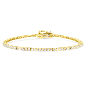 14K White Gold 2.0 Cttw Lab Grown Diamond 7.25" Classic Tennis
Bracelet (F-G Color, VS2-SI1 Clarity)