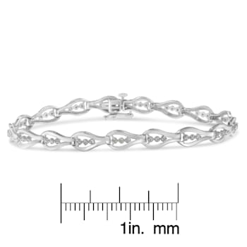 Sterling Silver .50ctw Diamond Link Bracelet