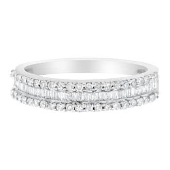 0.50ctw Diamond 14K White Gold Modern Band