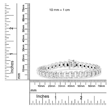 Sterling Silver .25ctw Miracle Set Round Diamond Open Linked Line Bracelet