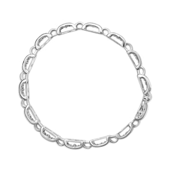 14K White Gold 2.0ctw Princess Diamond Invisible Set Link Bracelet (H-I
Color, SI2-I1 Clarity) - 7"