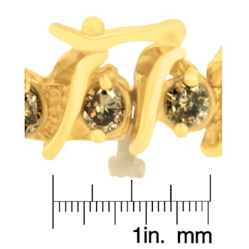 14K Yellow Gold 6.0ctw Round-Cut Diamond 'S' Bracelet