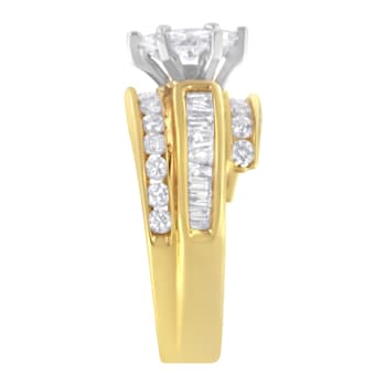 14K Yellow Gold Diamond Cocktail Ring (1 1/3ctw, H-I Color, SI1-SI2 Clarity)