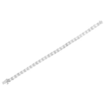 Sterling Silver .25ctw Miracle Set Diamond Sleek and Open "V"Bracelet