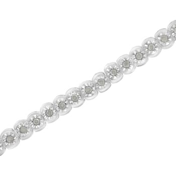 Sterling Silver 1/2ct TDW Diamond Tennis Bracelet (I-J, I3-Promo) - 7"