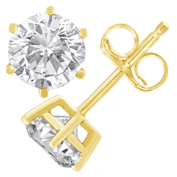 18K Yellow Gold 1-1/2ctw Round Brilliant-Cut Near Colorless Diamond
Classic Stud Earrings