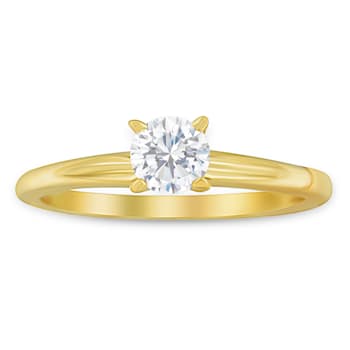 0.50ctw Diamond Solitaire 14K Yellow Gold Engagement Ring